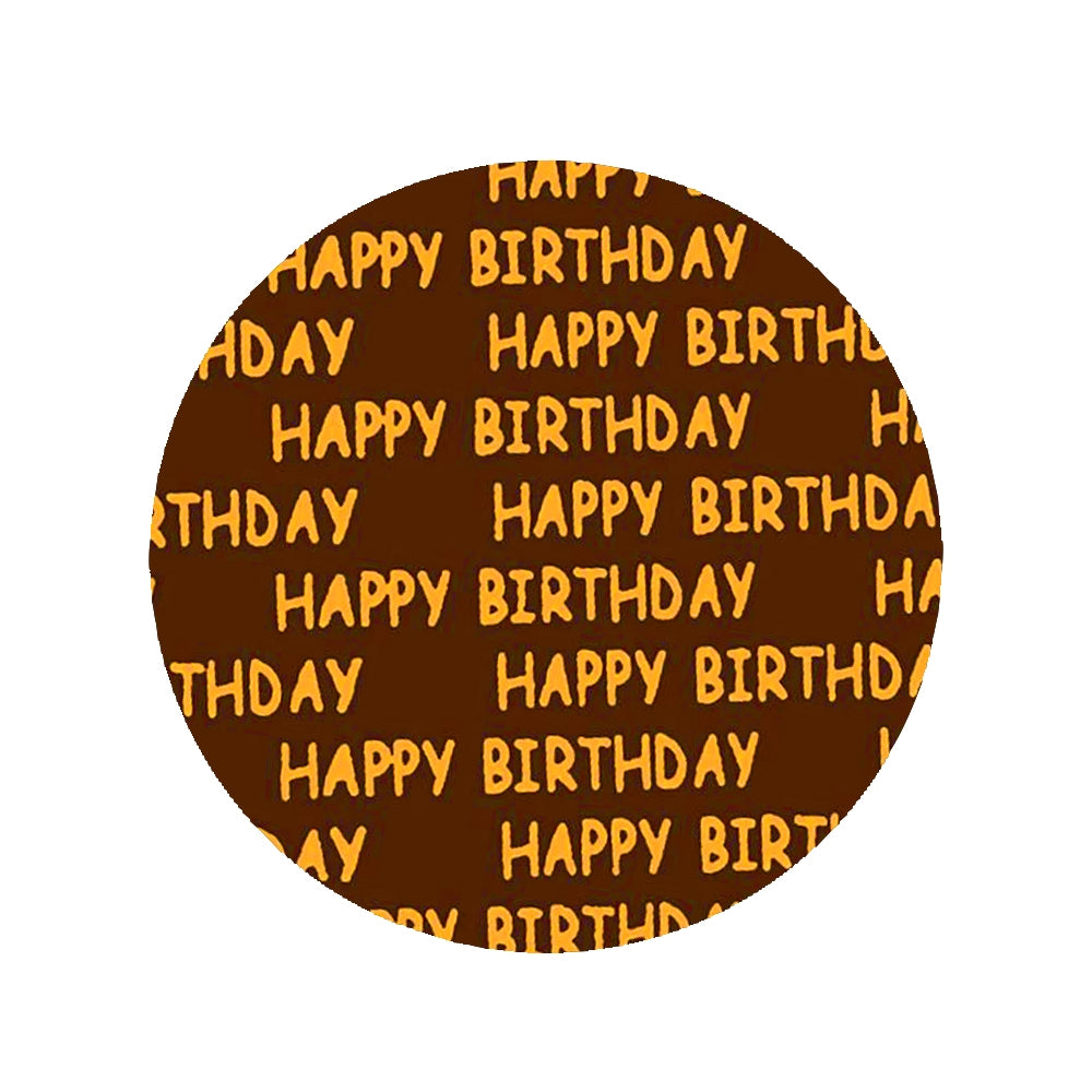 Happy Birthday Chocolate Transfer Sheet