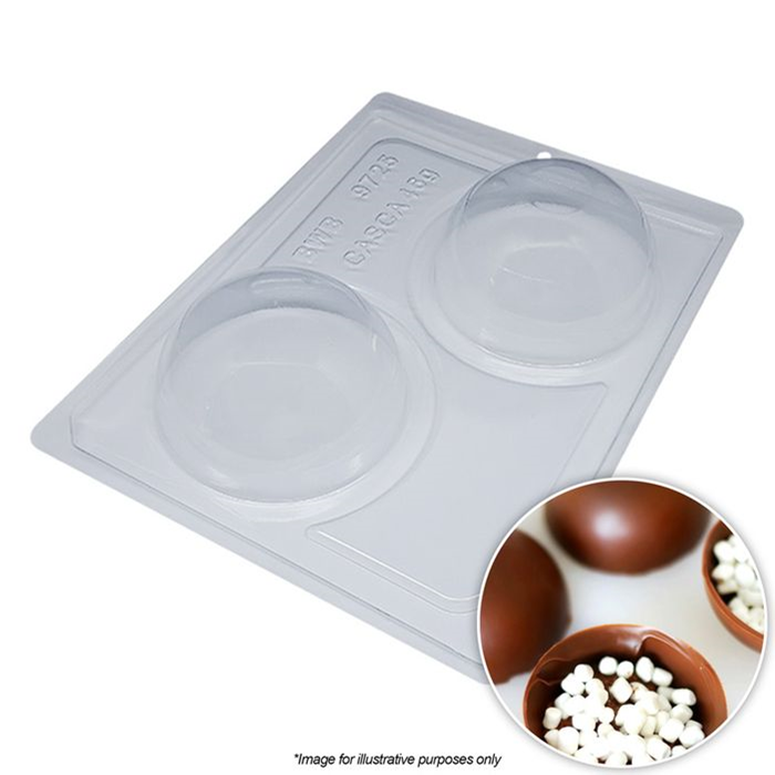 Bwb 70mm Chocolate Sphere Mold, 3 Part