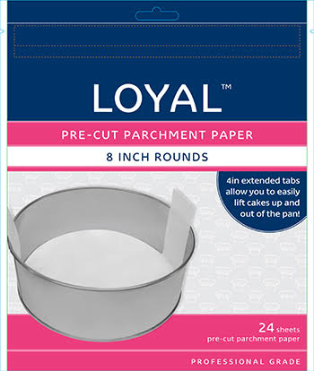 Parchment Paper Pre-Cut Rounds, 8 inch, Pack of 24