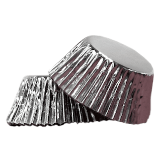 Silver foil 2024 cupcake liners