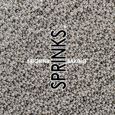 SPRINKS Cachous SILVER 2mm 85g - Cake Decorating Central