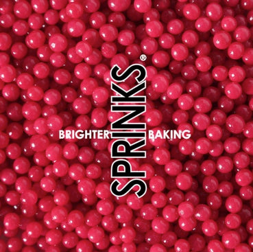 SPRINKS Cachous RED 4mm 85g - Cake Decorating Central