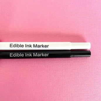 Vivid Matt Black /White Edible Markers set of 2