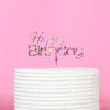 Cake Topper RAINBOW GLITTER HAPPY BIRTHDAY