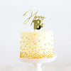 Happy 18th Gold Metal Cake Topper