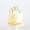 Happy Birthday Gold Metal Cake Topper (2)