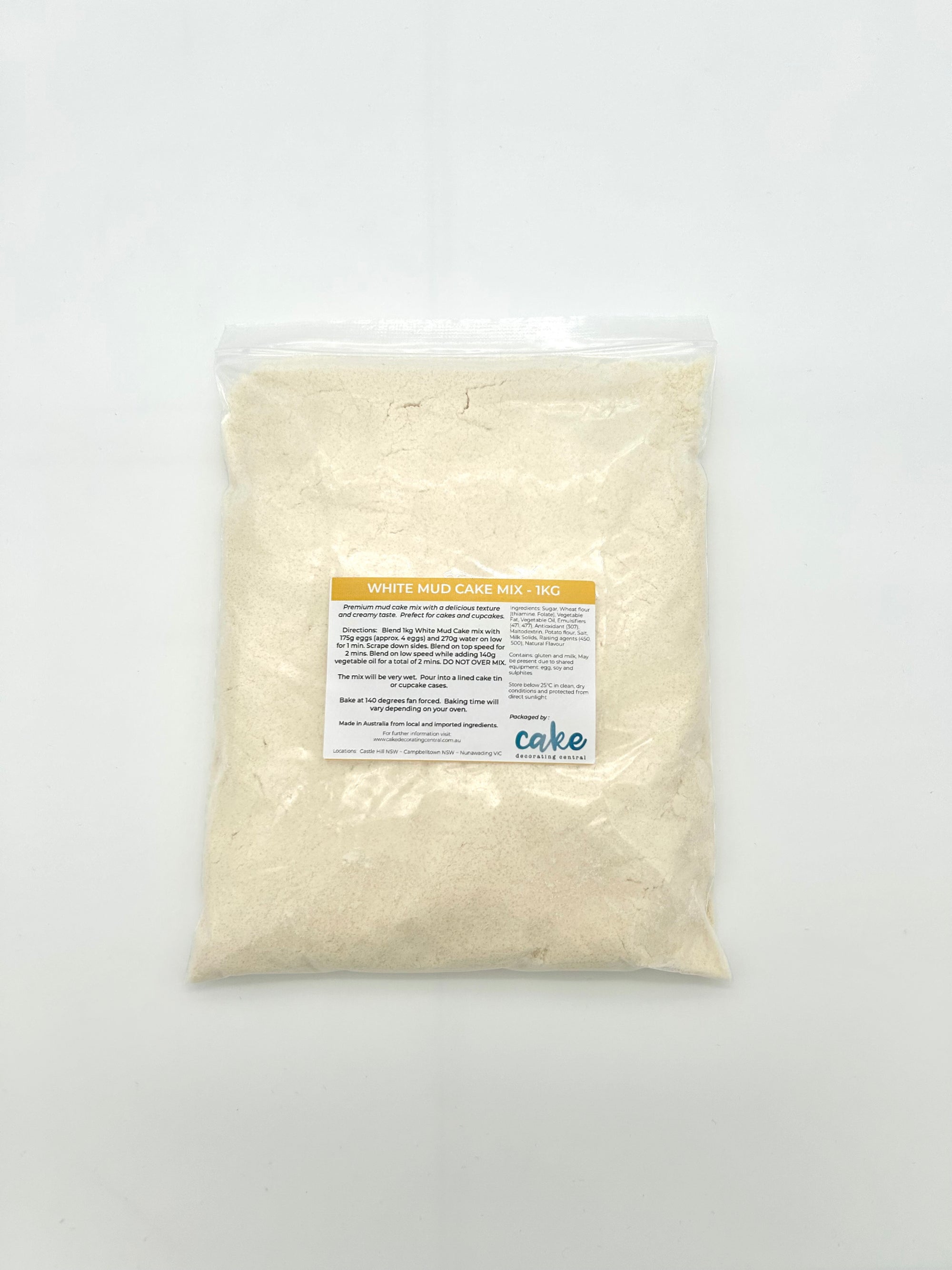 White Mud Cake Mix 1kg - Cake Decorating Central