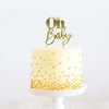 OH Baby Gold Metal Cake Topper