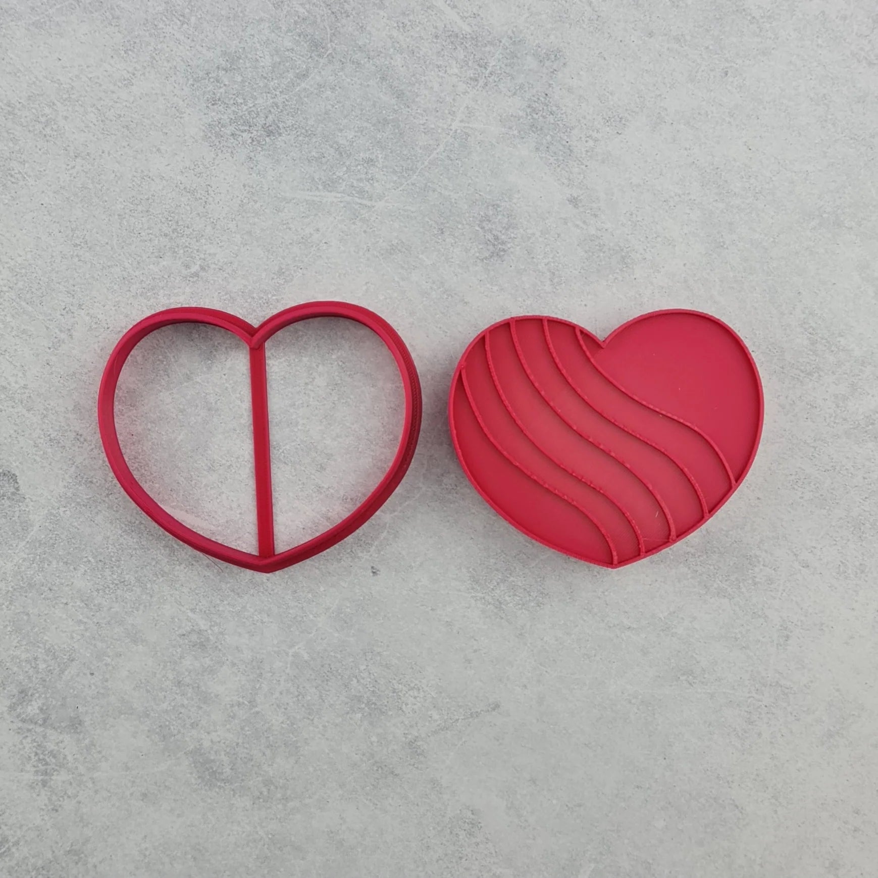 Heart Wave Cutter and Dough Imprint Set by The Confectionist