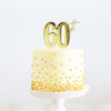 60th Gold Metal Cake Topper