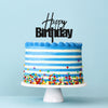 HAPPY BIRTHDAY Black Acrylic Cake Topper (fun)