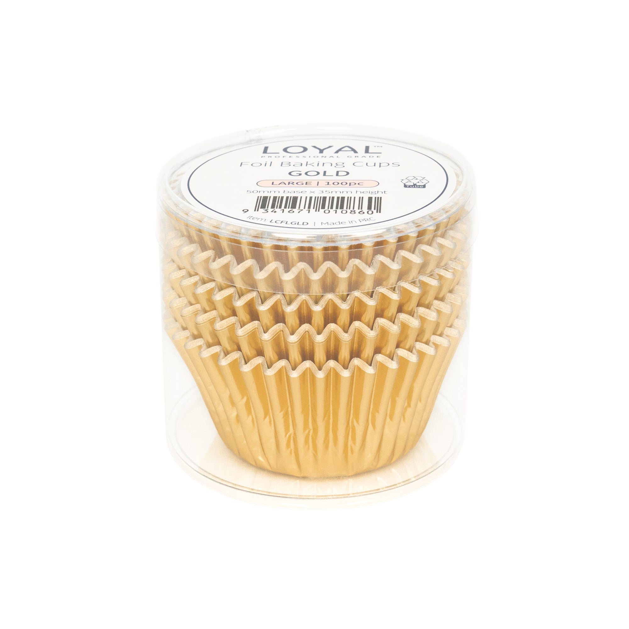 LOYAL GOLD BAKING CUPS MEDIUM (100PC)