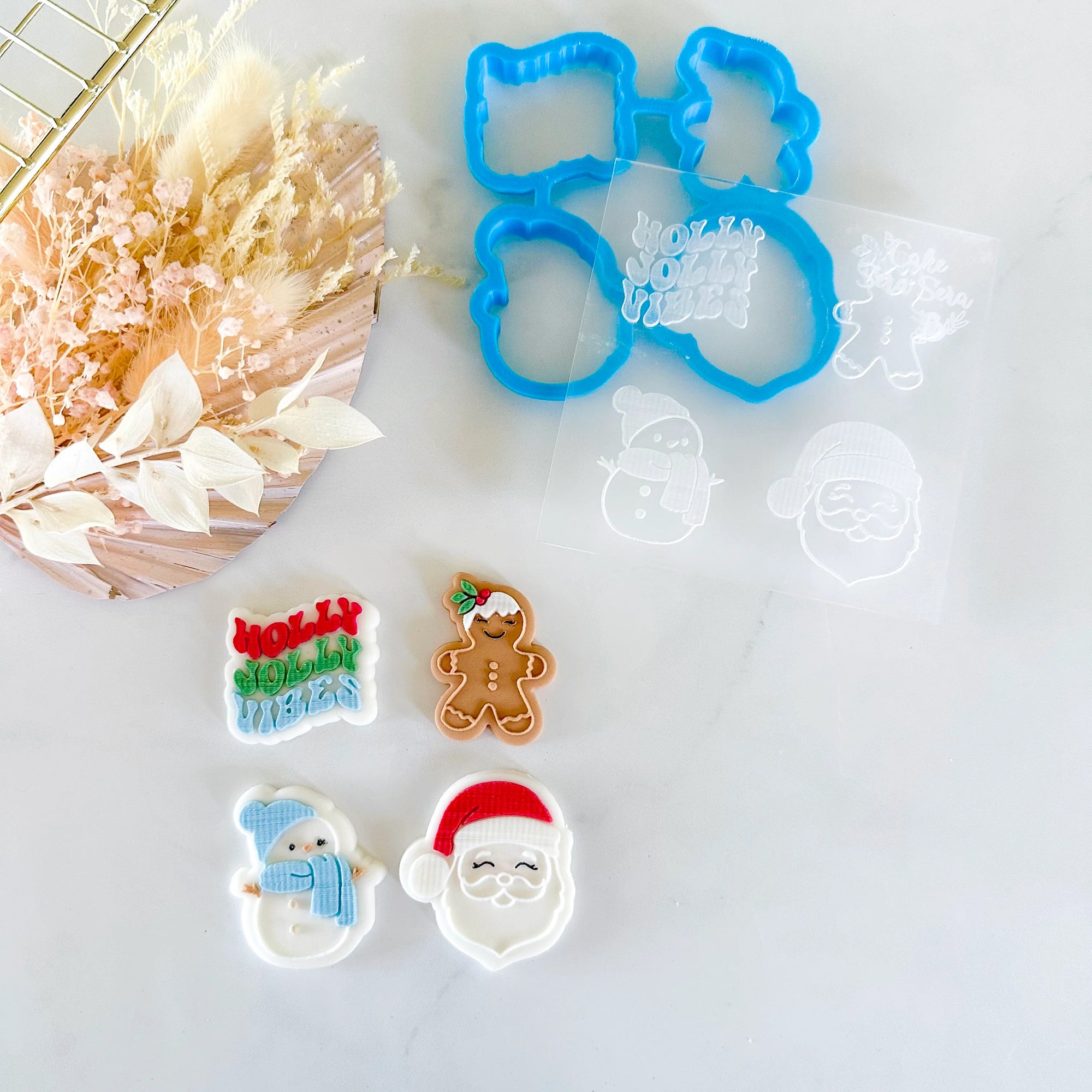 Holly Jolly Vibes Mini Toppers by Cake Sera Sera