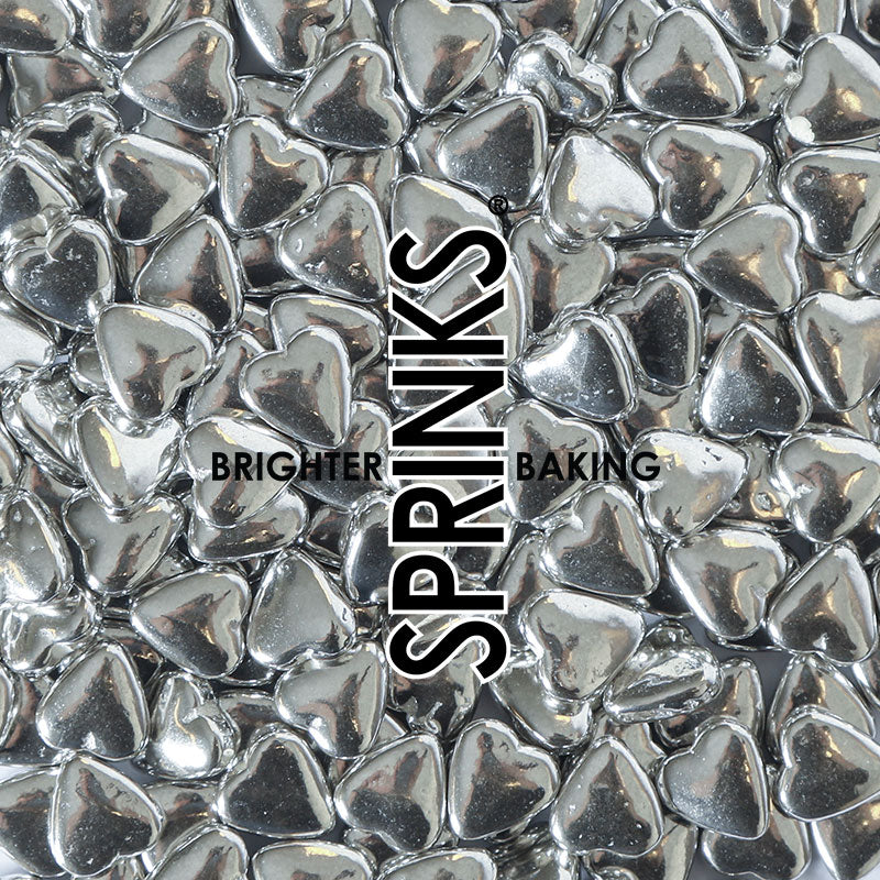 SPRINKS Silver Hearts 85g - Cake Decorating Central