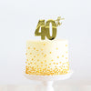 40th Gold Metal Cake Topper