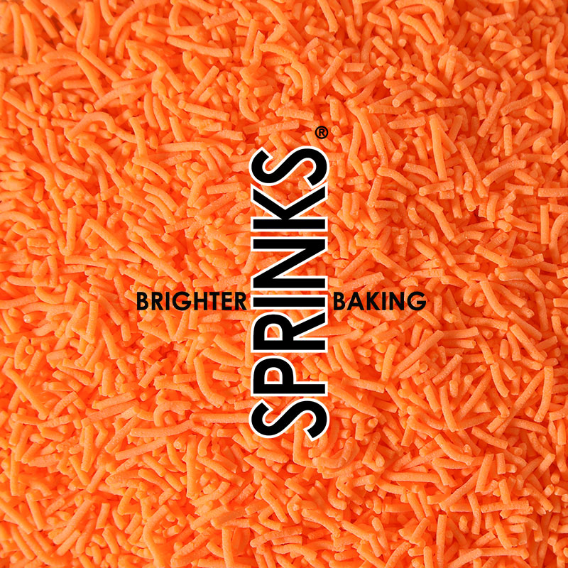 SPRINKS Jimmies ORANGE 60g - Cake Decorating Central