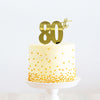 80th Gold Metal Cake Topper