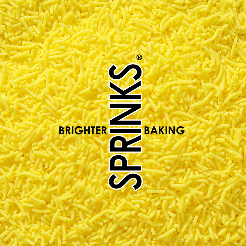 SPRINKS Jimmies YELLOW 60g - Cake Decorating Central