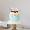 EIGHTEEN SILVER + OPAQUE Layered Cake Topper