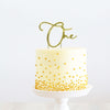 ONE Gold Metal Cake Topper