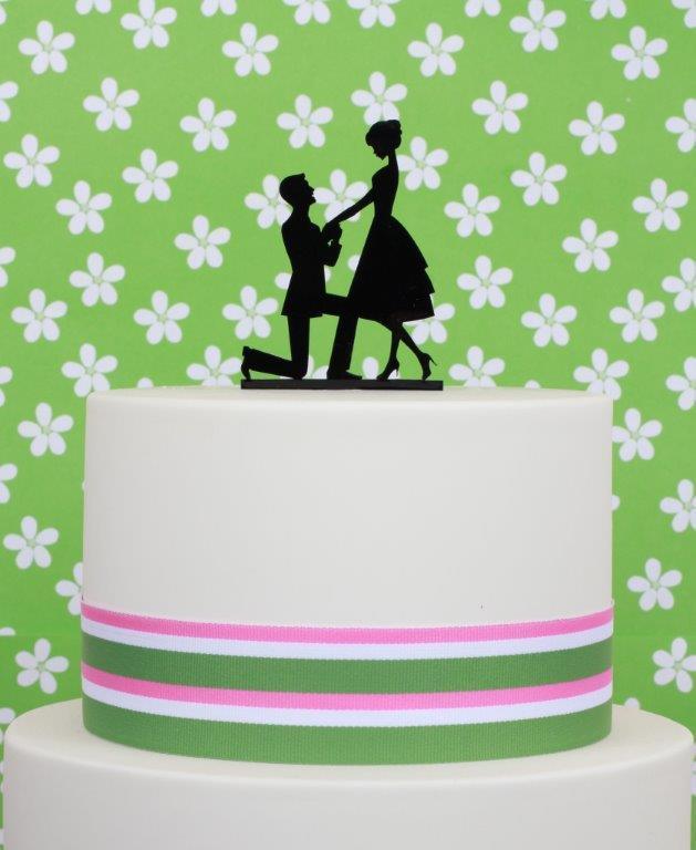 PROPOSAL BLACK Acrylic Cake Topper - Cake Decorating Central