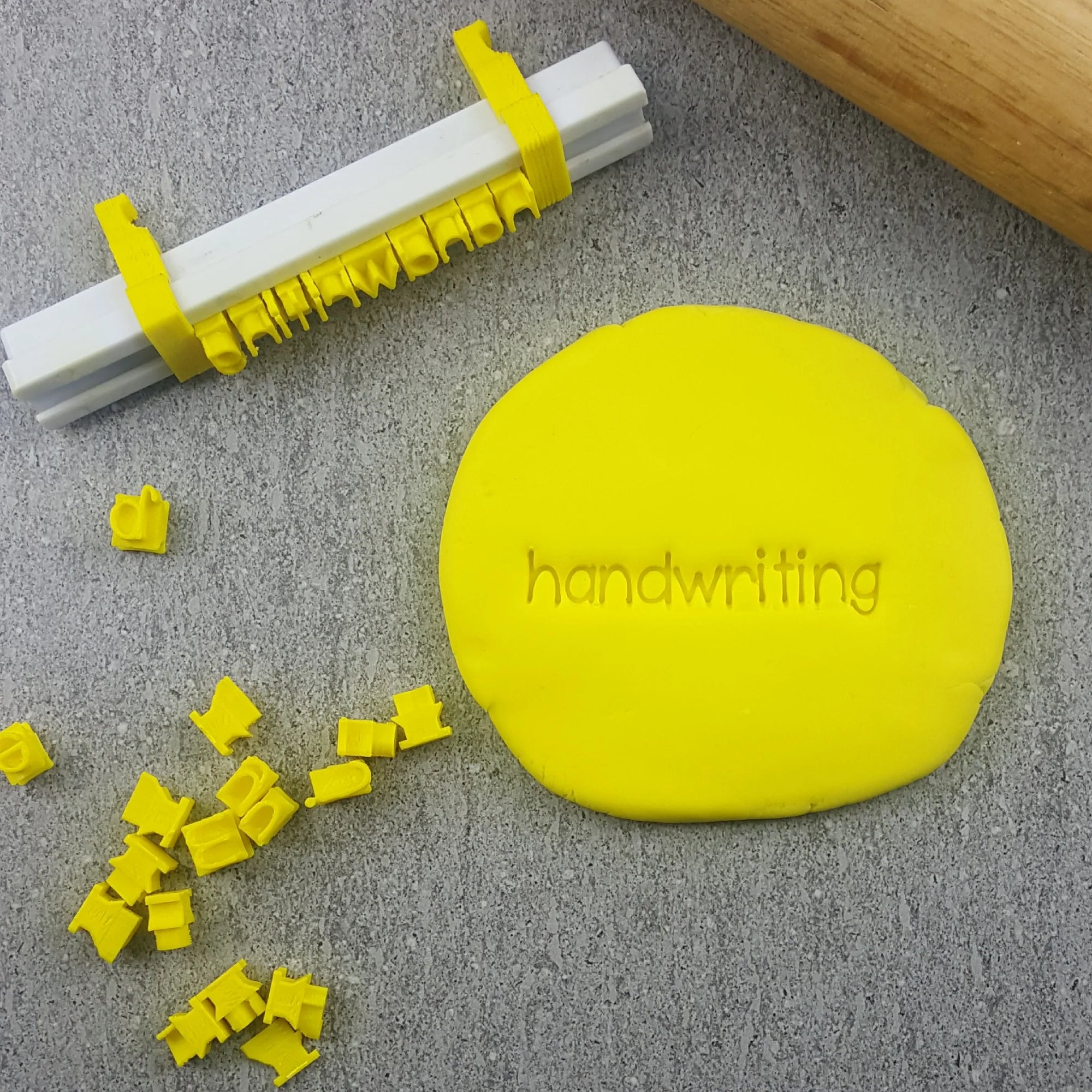 HANDWRITING LOWERCASE ALPHABET COOKIE EMBOSSER