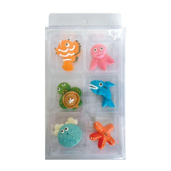 Sugar Decorations SEA ANIMAL 6 PIECE | Cake Decorating Central