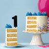 Number 1 Black Acrylic Cake Topper