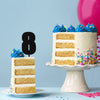 Number 8 Black Acrylic Cake Topper